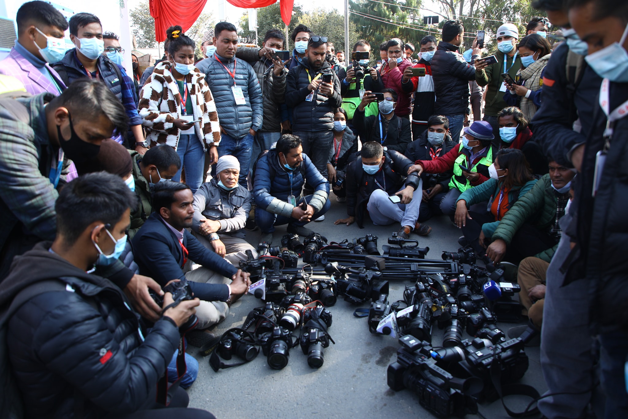 Photojournalists obstructed